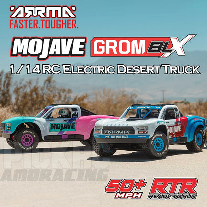 ARRMA Mojave GROM BLX Brushless 4WD RTR 1/14 Small Scale Desert Truck RC Electric Remote Control Model Car Adult Children's Toys