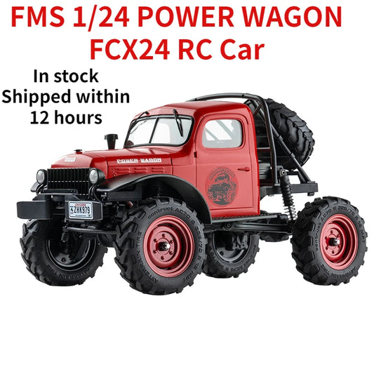 FMS 1/24 POWER WAGON FCX24 RC Car Semi-truck Crawler Climbing Car Hard Shell Four-wheel Drive  Buggy Car Model