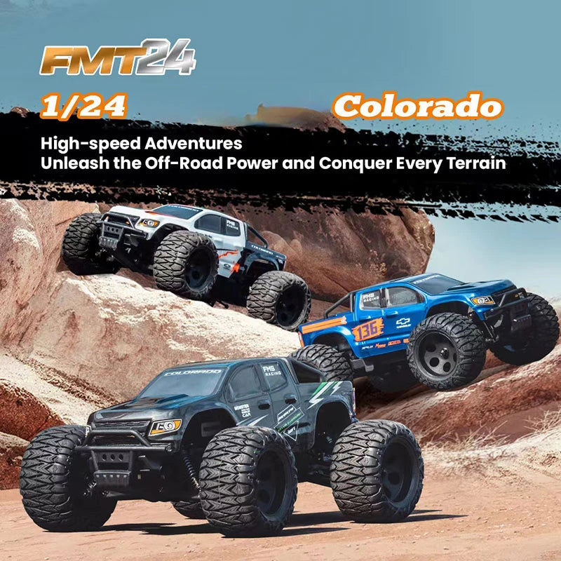 FMS FMT24 1/24 RC Car Electric Off-road Truck Two Speed High Model Pickup Simulation Climbing Car Brushed 4WD Adult Kid Toy Gift