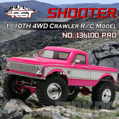 RGT 136100 PRO SHOOTER RC Crawler 1/10 Brushless Electric Remote Control Model Car Off-Road 4WD RTR Adults Children Toys