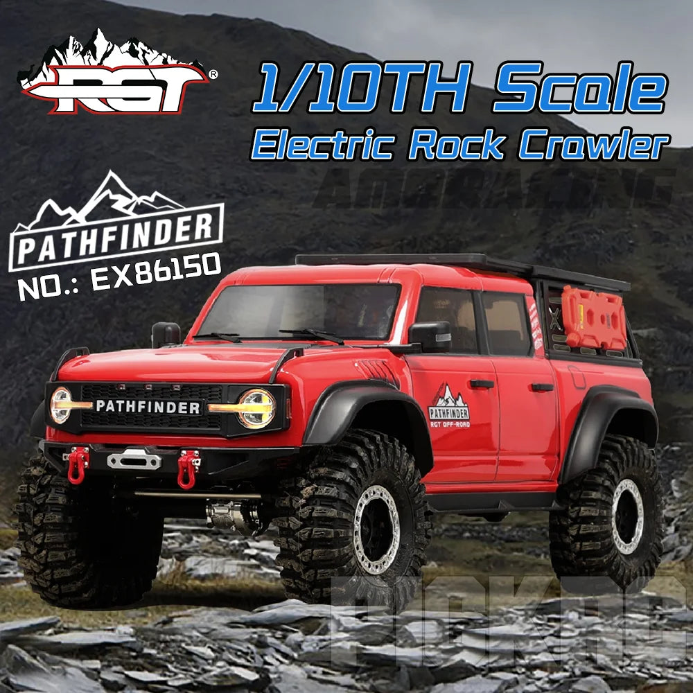 RGT EX86150 PATHFINDER 1/10 RC Crawler Simulated Electric Remote Control Model Car 4WD RTR Adults Children's Toys