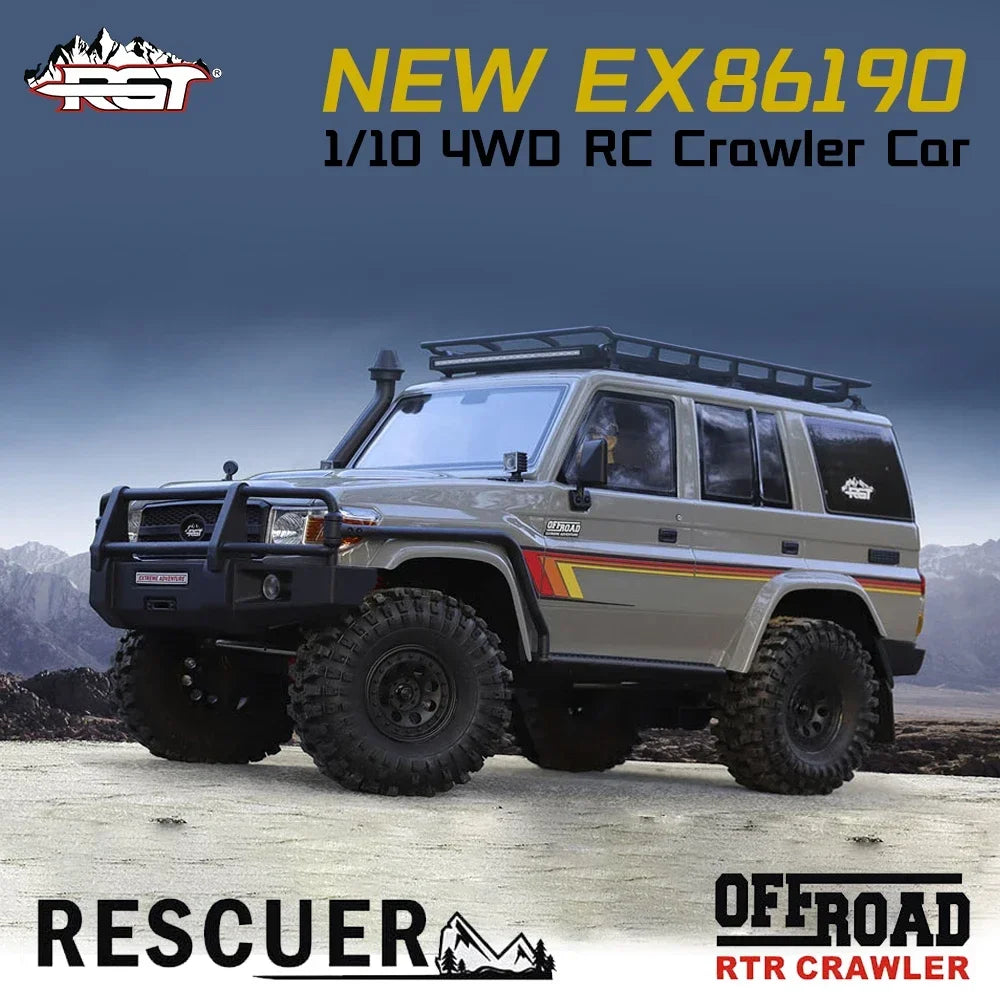 RGT EX86190 Rescuer Simulation LC76 4WD RTR Two-Speed Shift 1/10 RC Electric Remote Control Model Car Adult Children Toys