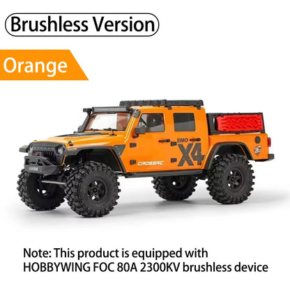 STOCK CROSSRC 2025 EMO X4 Big Leopard 4WD RTR 1/8 RC Electric Remote Control Model Car Crawler Road Rescue Vehicle