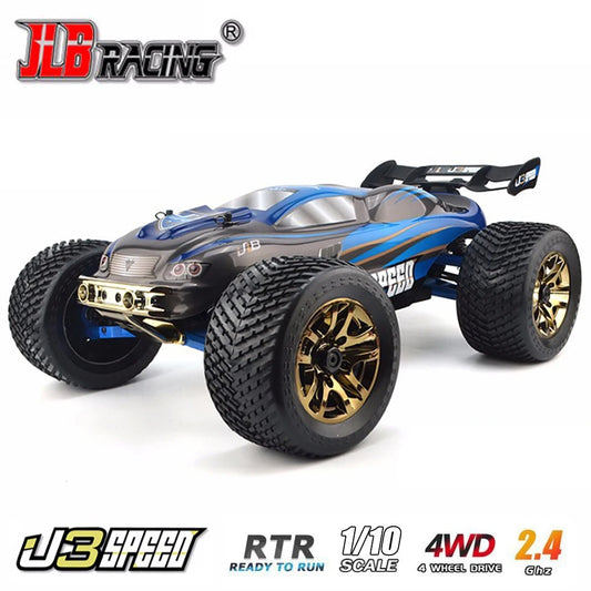 JLB Racing 1:10 2.4CHz 4WD Racing Truck J3 Speed Brushless Electric Head-up Somersault Remote Control Buggy Off-road Vehicle