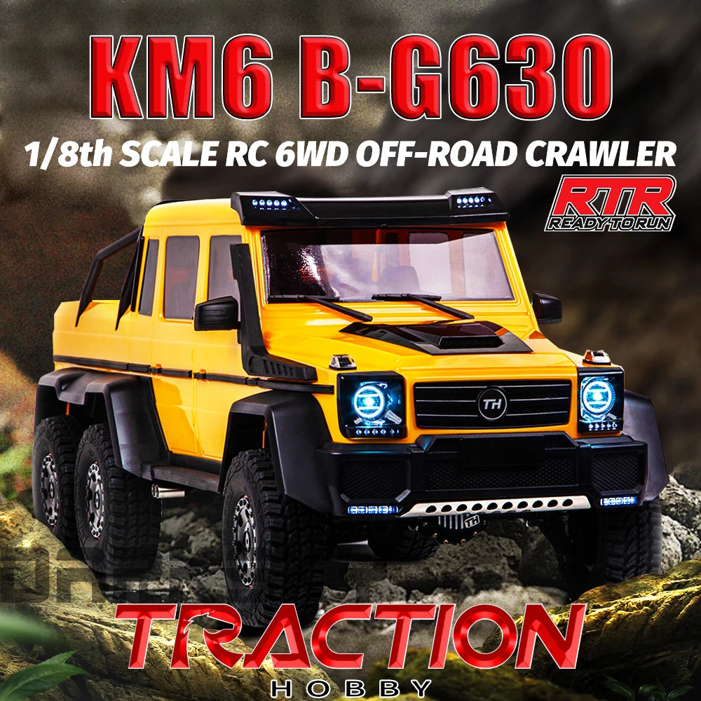 TRACTION HOBBY KM6 B-G630 6X6 6WD RTR Version 1/8 RC Electric Remote Control Model Car Off-Road Crawler  Adult Children's Toys