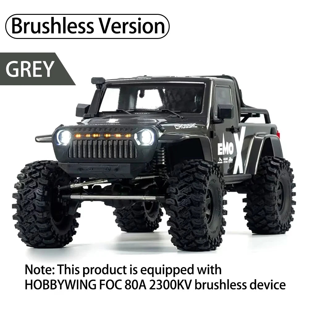 CROSSRC 2025 EMOX 4WD RTR Diff Lock Door Type Axle 1/8 RC Remote Control Model Car Crawler Buggy Adult Children's Toys