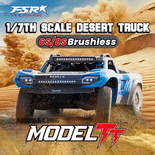 FSR MODEL TT 6S 8S Brushless 1/7 Scale RC Electric Remote Control Model Car Desert Truck RTR  Adults Children Toys