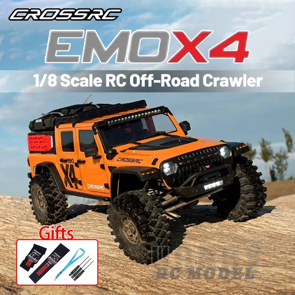 STOCK CROSSRC 2025 EMO X4 Big Leopard 4WD RTR 1/8 RC Electric Remote Control Model Car Crawler Road Rescue Vehicle