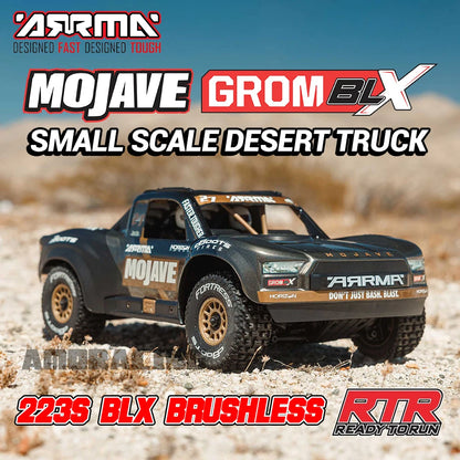 ARRMA Mojave GROM BLX Brushless 4WD RTR 1/14 Small Scale Desert Truck RC Electric Remote Control Model Car Adult Children's Toys