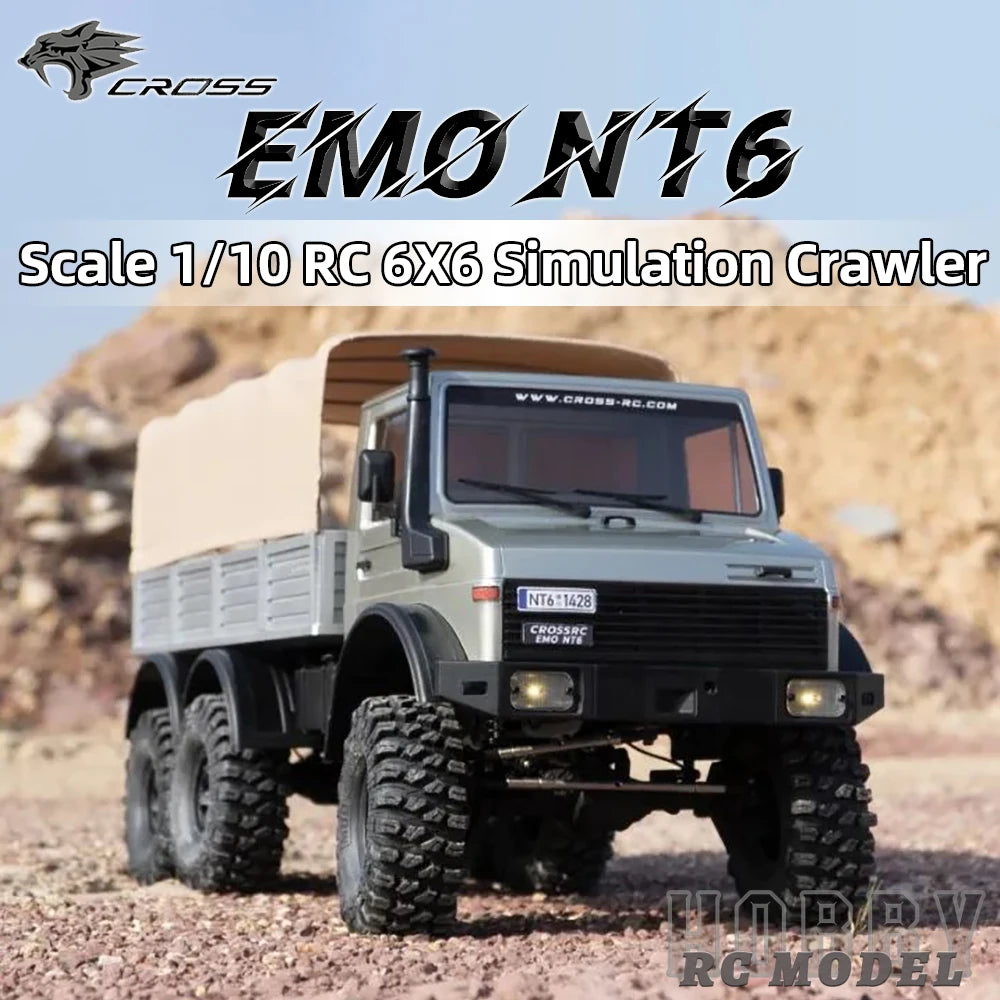 CROSSRC EMO NT6 RTR 6WD 6X6 1/10 RC Electric Remote Control Model Car Off-Road Crawler Adult Children's Toys