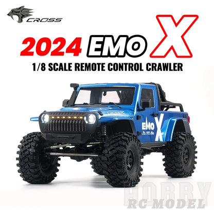 CROSSRC 2025 EMOX 4WD RTR Diff Lock Door Type Axle 1/8 RC Remote Control Model Car Crawler Buggy Adult Children's Toys