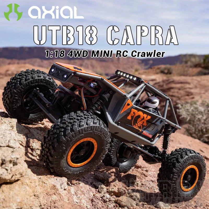 RC Car Crawler Axial 1/18 UTB18 CAPRA AXI01002 MINI Remote Control Electric Vehicle Climbing 4WD RTR 2.4GHz Adult Boy Toys