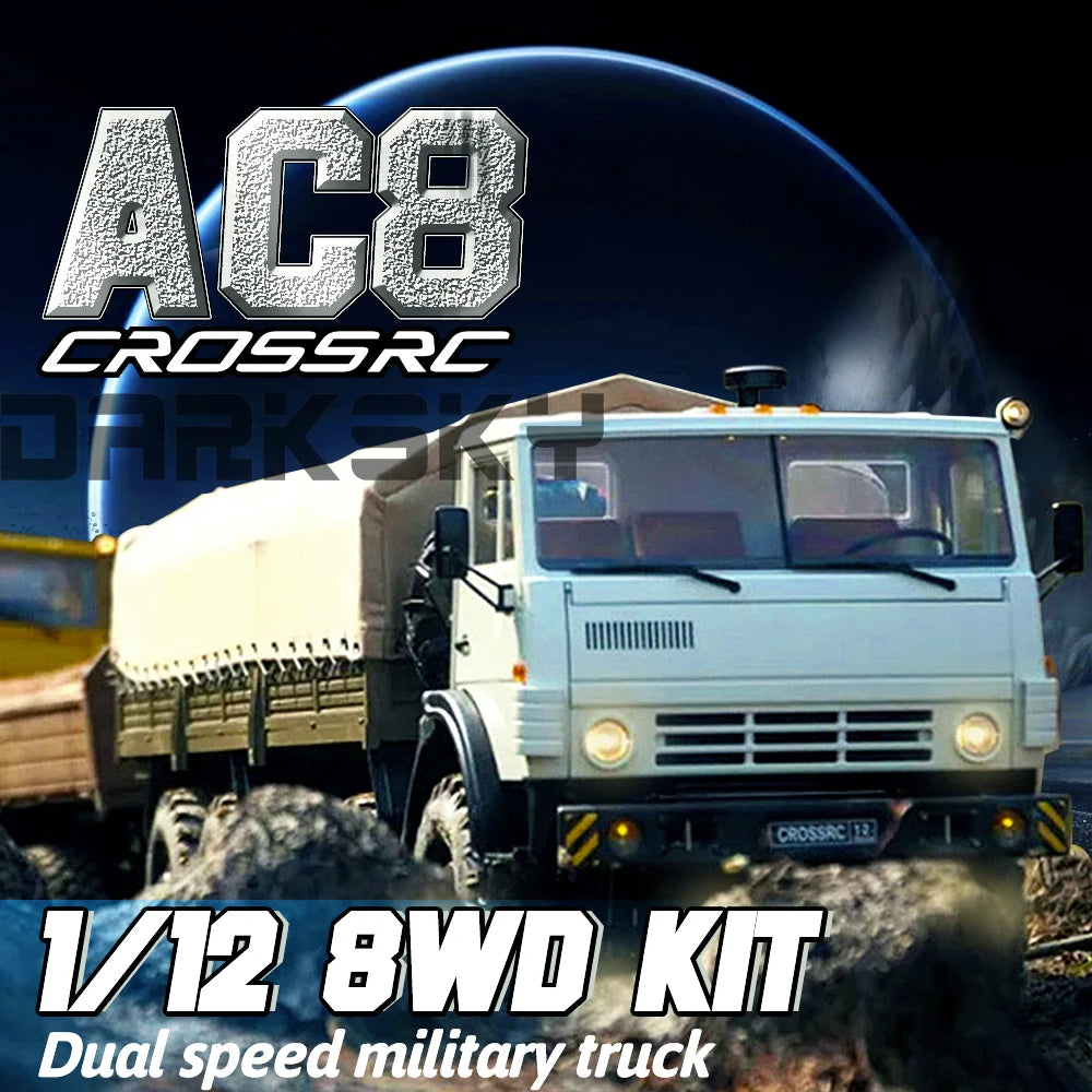 CROSSRC AC8 8X8 KIT 1/12 RC Electric Remote Control Model Car Simulation Military Truck Adult Children's Toys