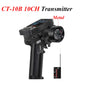 New HotRC CT-10B 10CH Remote Control Metal Handwheel Color Screen Transmitter F-10A  Receiver for RC Car Aircraft Boat Dron Part