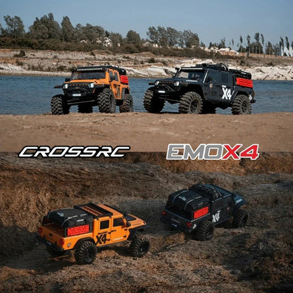 STOCK CROSSRC 2025 EMO X4 Big Leopard 4WD RTR 1/8 RC Electric Remote Control Model Car Crawler Road Rescue Vehicle