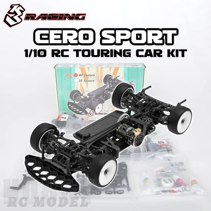 3RACING CERO SPORT 64/55 KIT 1/10 RC Electric Remote Control Model Touring Car Frame Adult Children's Toys