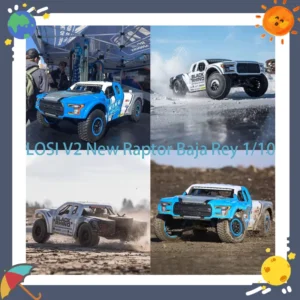 Losi 1/10 Raptor RC Car V2 Remote Control Electric Baja Rey 4WD Short Course Off-Road Model Car for Boys Birthday Gift