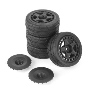 PYFORE 4Pcs 1/10 Rally Racing Tyre Diameter 65mm HNR H9803 Tamiya HPI Kyosho  LT18107
