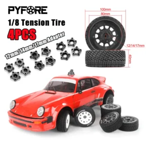 PYFORE RC Car Tire 12mm/14mm/17mm  1/8 Tension Tire For KM 934 FSR ARRMA MJX 7303 W231/W232