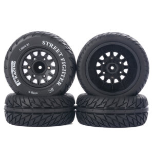 PYFORE 4Pcs 1/8 1/10 off-road tyre For Losi Baja Rey Ford Raptor short truck W20