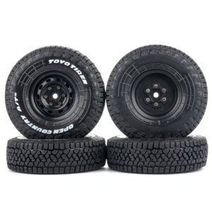 PYFORE 4Pcs 1/10 1.9Inch RC Climbing Tires and Wheel Hubs diammeter 104 *41mm 17mm Adapter LT18110