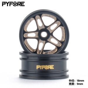 PYFORE 4Pcs 1/30 RC Crawerl Wheel Hubs 18* 9mm Adapter 17mm