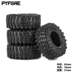 PYFORE 4Pcs 1/18 1.3Inch RC Crawerl Wheel Hubs 65* 27mm LT18143