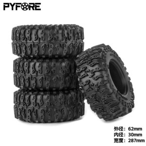 PYFORE 4Pcs 1/18 1.3Inch RC Crawerl Wheel Hubs 62* 28mm LT18144