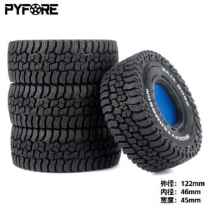 4Pcs RC Crawerl Tires 122 *45mm With 12mm Hex Adapter W354