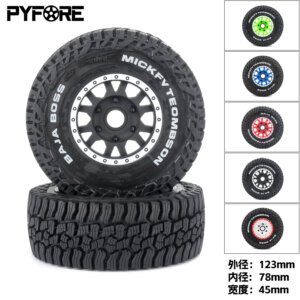 4Pcs RC Crawerl Tires 123 *45mm With 12mm Hex Adapter W355